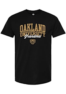 Summit Sportswear Oakland University Golden Grizzlies Womens Black Grandma Short Sleeve T-Shirt