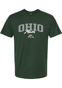 Summit Sportswear Ohio Bobcats Womens Green Mom Short Sleeve T-Shirt