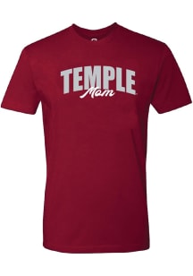 Summit Sportswear Temple Owls Womens Crimson Mom Short Sleeve T-Shirt