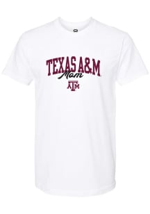 Summit Sportswear Texas A&amp;M Aggies Womens White Mom Short Sleeve T-Shirt