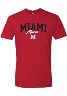 Summit Sportswear Miami RedHawks Womens Red Mom Short Sleeve T-Shirt