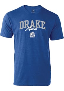 Summit Sportswear Drake Bulldogs Womens Blue Mom Short Sleeve T-Shirt