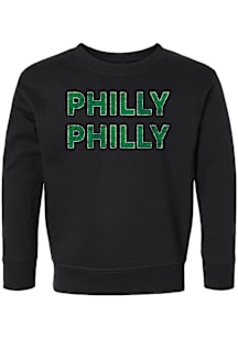 Summit Sportswear Philadelphia Toddler Black Philly Philly Long Sleeve Crew Sweatshirt