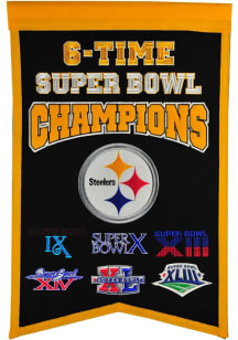 Pittsburgh Steelers 6x14x22 Super Bowl Champs Banner