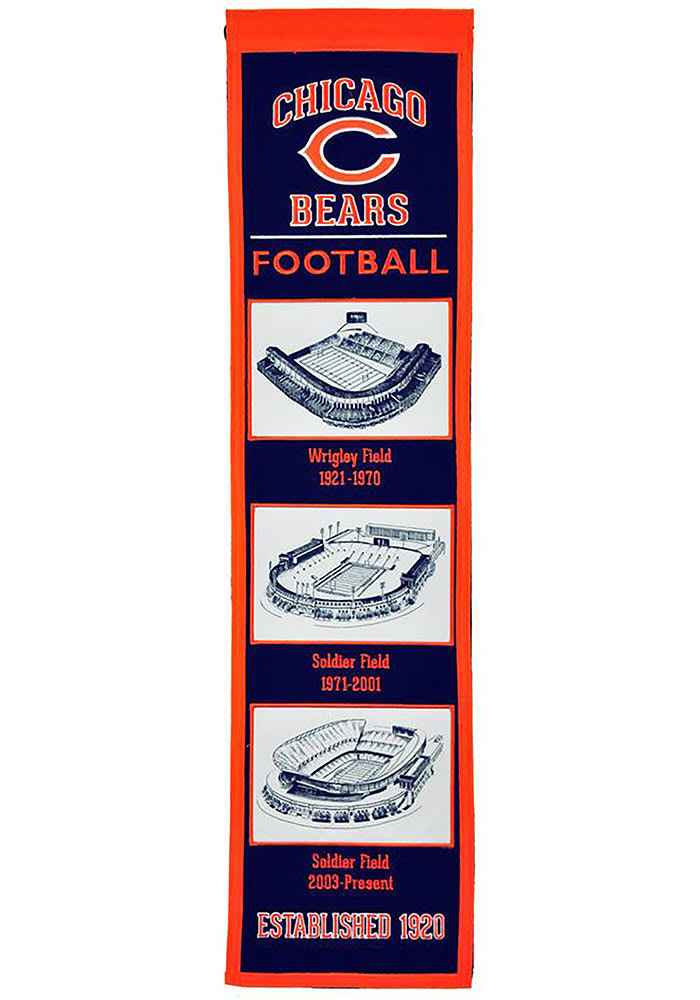 Chicago Bears Stadium Evolution Banner