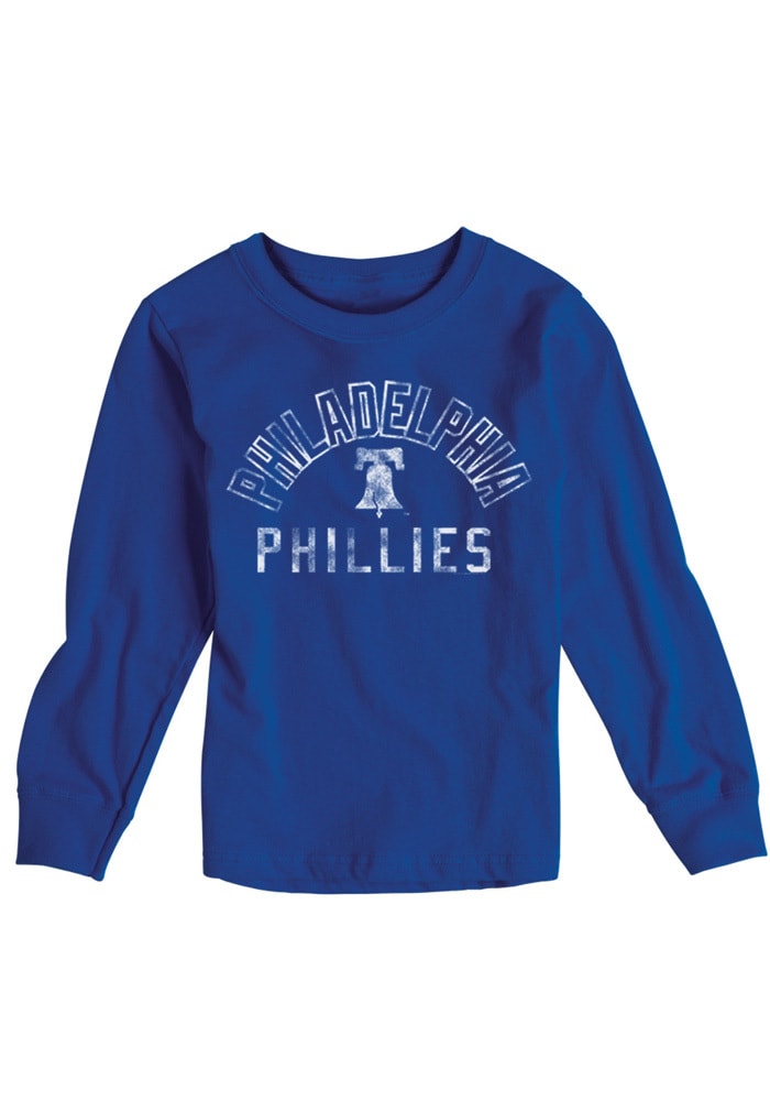 Philadelphia Phillies Youth Blue City Outline Long Sleeve T-Shirt