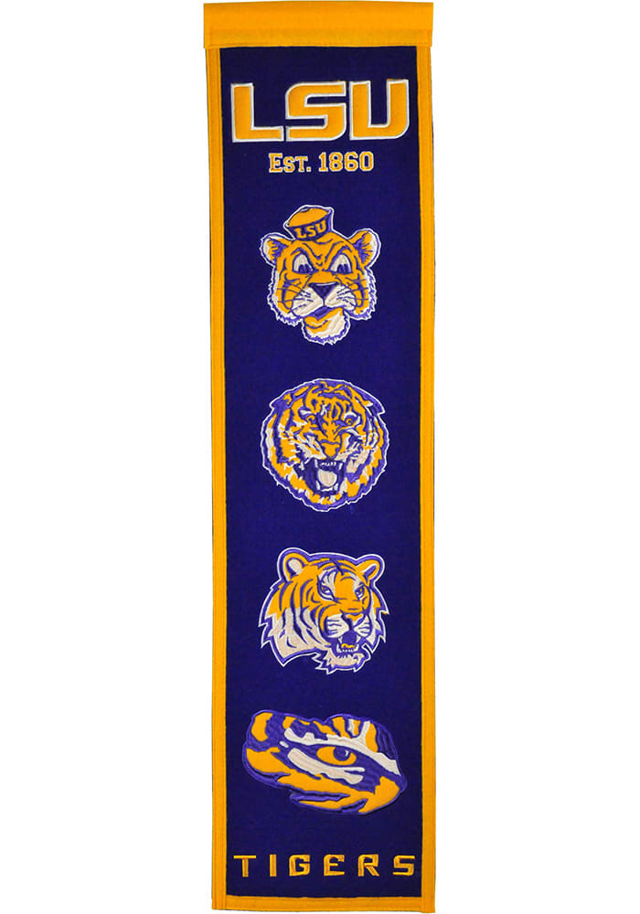 LSU Tigers 8x32 Heritage Banner