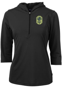 Cutter and Buck Nashville SC Womens Black Virtue Eco Pique Hooded Sweatshirt