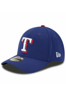 New Era Texas Rangers Mens Blue Team Classic 39THIRTY Flex Hat