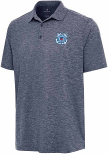 Antigua Coast Guard Mens Navy Blue Par 3 Short Sleeve Polo