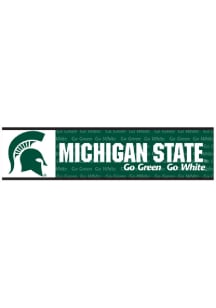 Michigan State Spartans 3x12 Bumper Sticker - Green