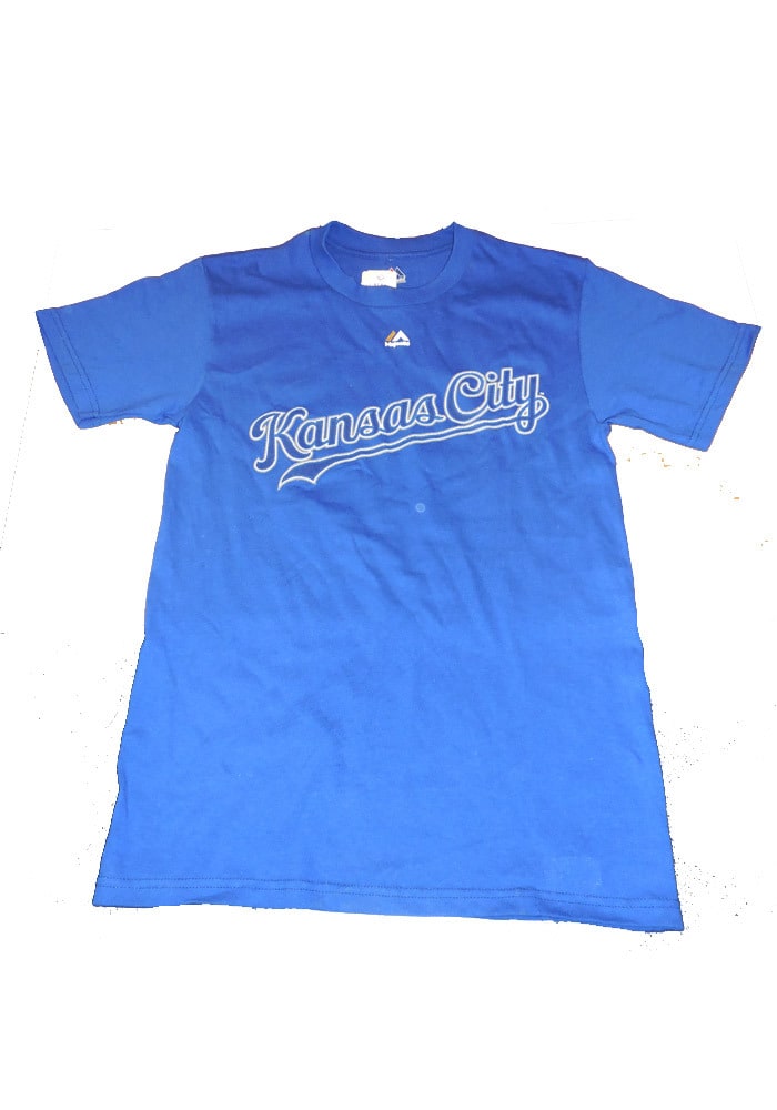 Majestic Kansas City Royals Blue Rally Loud Short Sleeve T Shirt
