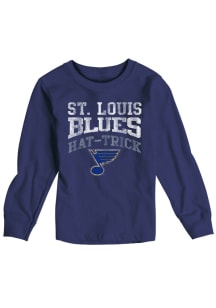St Louis Blues Youth Navy Blue Youth Team Envelope Long Sleeve T-Shirt