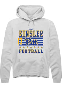 Tony Kinsler Rally Mens White Pitt Panthers NIL Striped Player Hood