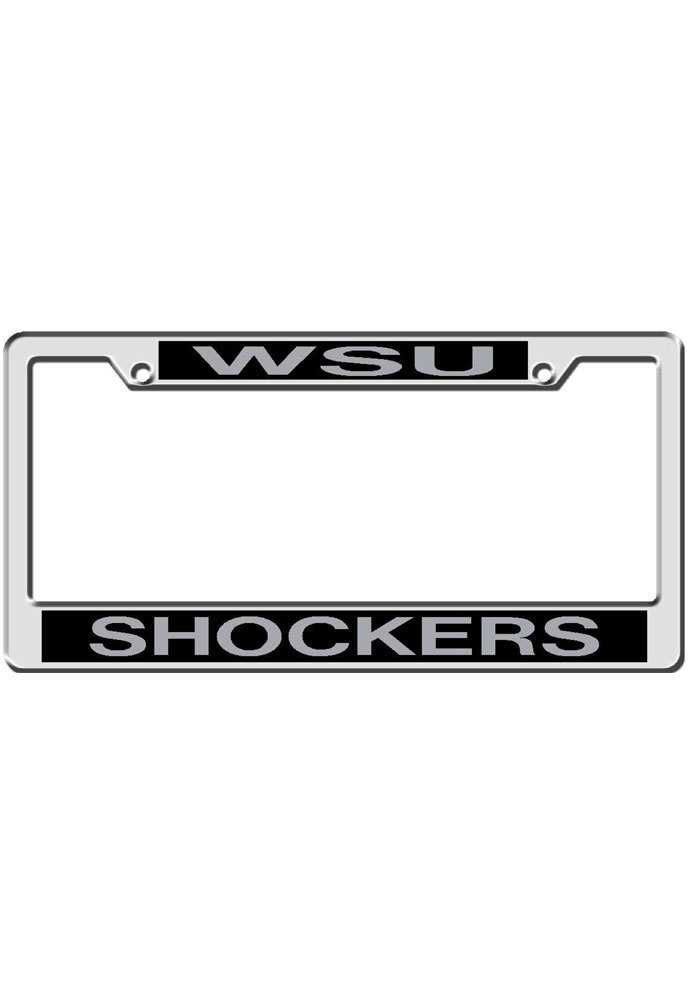 Wichita State Shockers Chrome Black License Frame