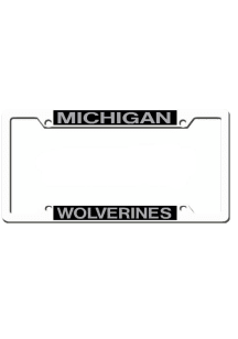 Michigan Wolverines Silver  Chrome License Frame