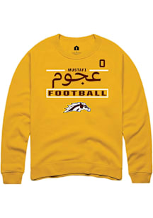 Mustafi Al-Gawari Western Michigan Broncos Mens Gold Football NIL Stacked Box Player Crew