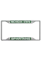 Michigan State Spartans Green Glitter License Frame
