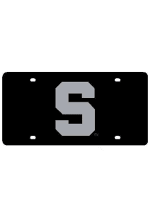 Michigan State Spartans Black  Black Mascot Logo License Plate