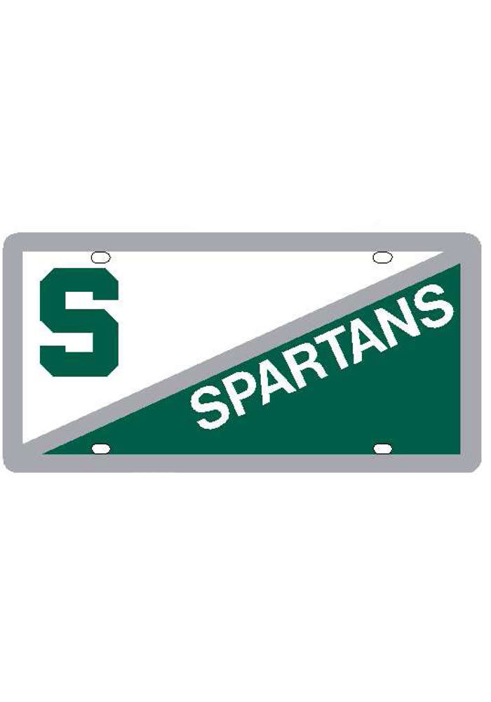 Michigan State Spartans Split Color Car Accessory License Plate