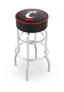 Black Cincinnati Bearcats Double-Ring Swivel Pub Stool