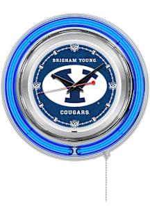 BYU Cougars Double Neon Wall Clock