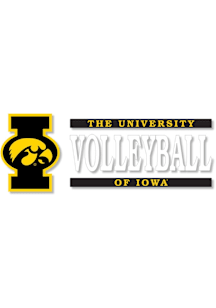 Gold Iowa Hawkeyes 6x2 Volleyball Decal