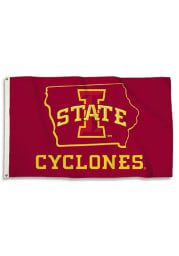 Iowa State Cyclones 3x5 Ft Red Silk Screen Grommet Flag