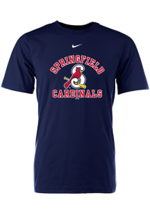 Springfield Cardinals Navy Blue Cotton Tee Short Sleeve T Shirt