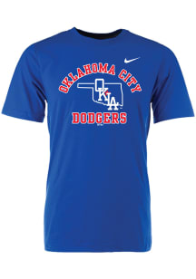 Oklahoma City Dodgers Blue Cotton Tee Short Sleeve T Shirt