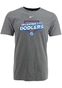 Oklahoma City Dodgers Grey Cotton Tee Short Sleeve T Shirt