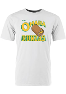 Omaha Storm Chasers White Wordmark Over Logo Short Sleeve T Shirt