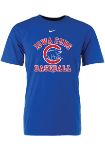 Iowa Cubs Blue Cotton Tee Short Sleeve T Shirt