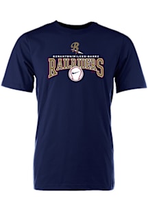 Scranton Wilkes Navy Blue Wordmark Over Baseball Short Sleeve T Shirt