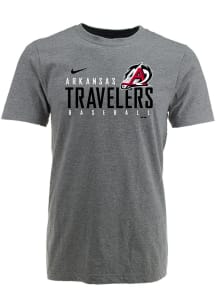 Arkansas Travelers Grey Cotton Tee Short Sleeve T Shirt