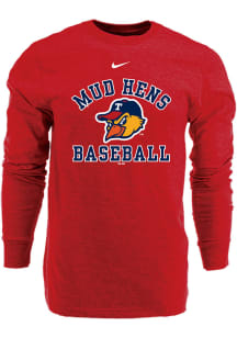 Toledo Mud Hens Red Number 1 Graphic Long Sleeve T Shirt