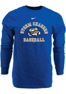 Omaha Storm Chasers Blue Number 1 Graphic Long Sleeve T Shirt