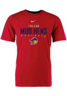 Toledo Mud Hens Red City Team Baseball Logo Short Sleeve T Shirt