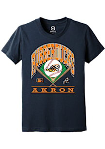 Summit Sportswear Akron RubberDucks Youth Navy Blue Homefield Short Sleeve T-Shirt
