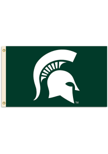 Green Michigan State Spartans 3x5 Basic Logo Silk Screen Grommet Flag