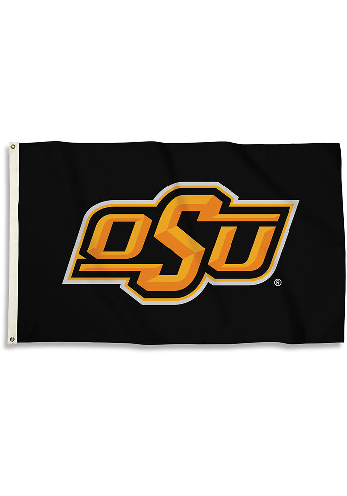 Oklahoma State Cowboys 3x5 Basic Logo Orange Silk Screen Grommet Flag