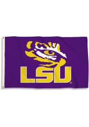 LSU Tigers 3x5 Basic Logo Purple Silk Screen Grommet Flag