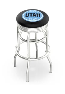 Utah Hockey Club Double-Ring Swivel Chrome Pub Stool - Black
