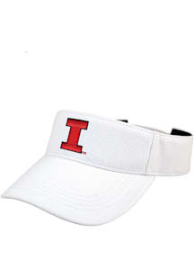 LogoFit Illinois Fighting Illini Mens White Slice Adjustable Visor