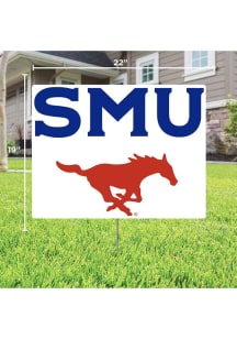 SMU Mustangs Team Yard Sign - White