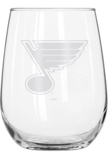 St Louis Blues frosted logo Stemless Wine Glass