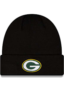 New Era Green Bay Packers Black GCP Knit Cuff Mens Knit Hat