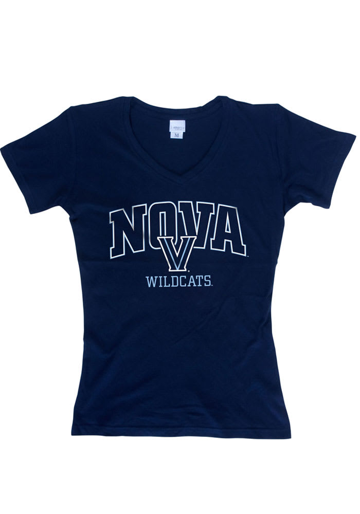 Villanova Wildcats Womens Navy Blue Basic V-Neck