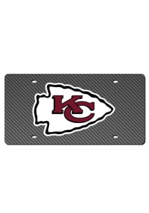 Kansas City Chiefs Team Logo Carbon Fiber Car Accessory License Plate