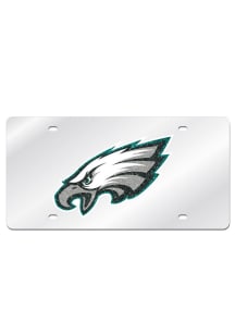Philadelphia Eagles Silver Glitter Car Accessory License Plate